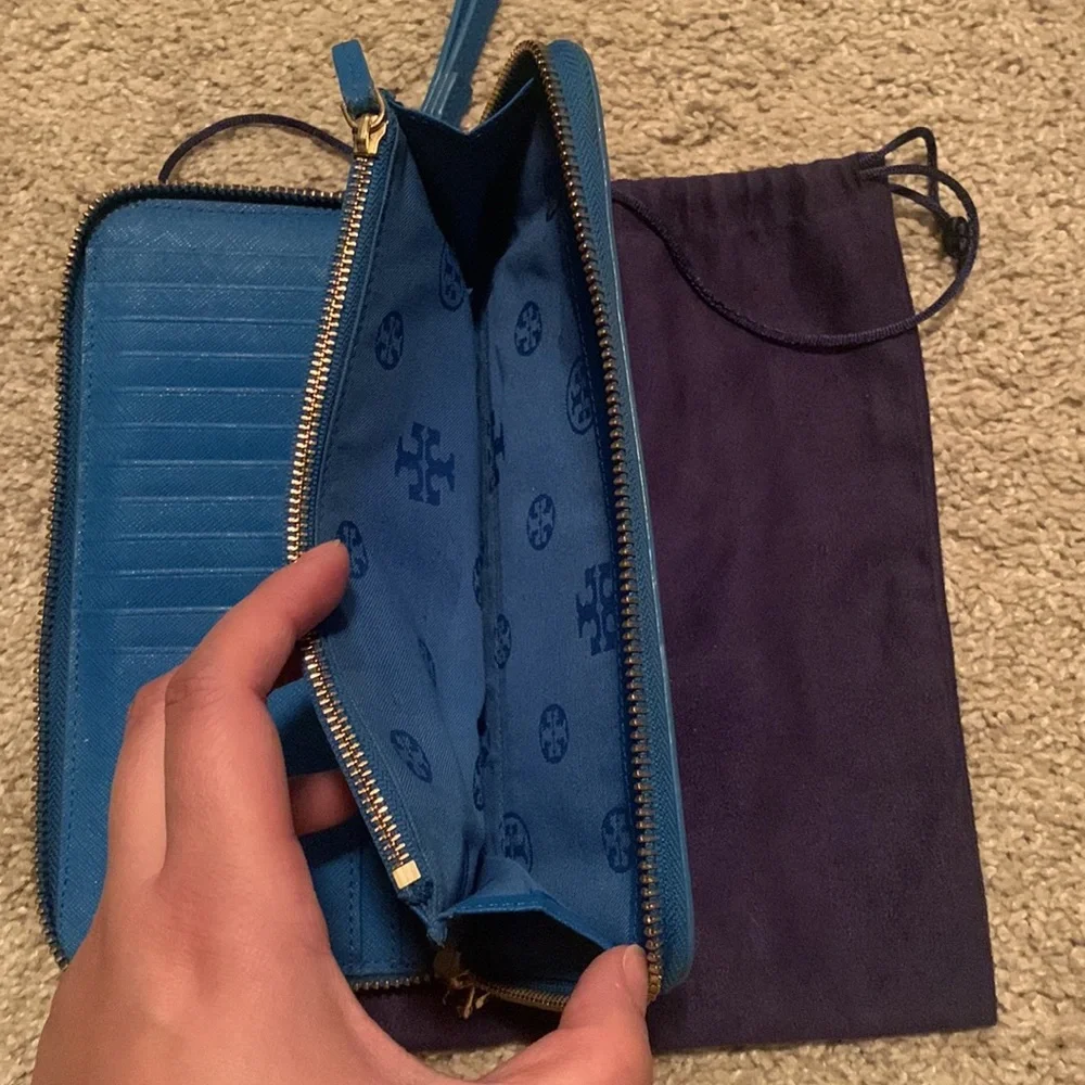Tory Burch, Robinson Zip Continental Walle, Blue